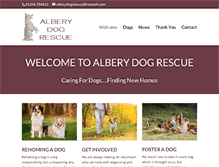 Tablet Screenshot of alberydogrescue.co.uk